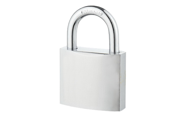 Heavy duty electroplated iron padlock, hardened steel shackle