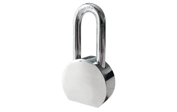 Round shape stainless steel padlock, hardened steel shackle, heavy duty
