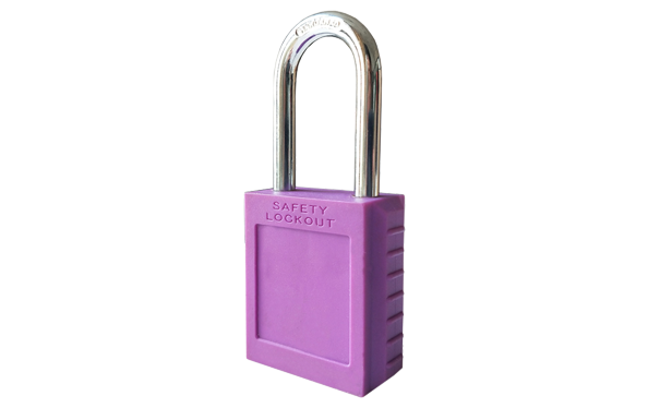 Safety padlock, plastic material, special design for engineering and factory