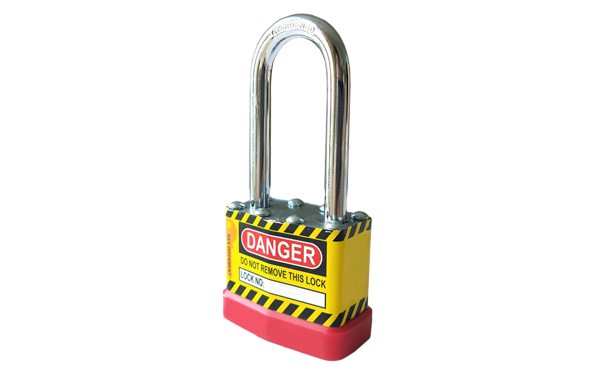 Safety padlock for factory, engineering and equipment, laminated padlock, long shackle