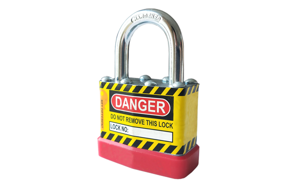 Safety padlock for factory, engineering and industry, laminated padlock